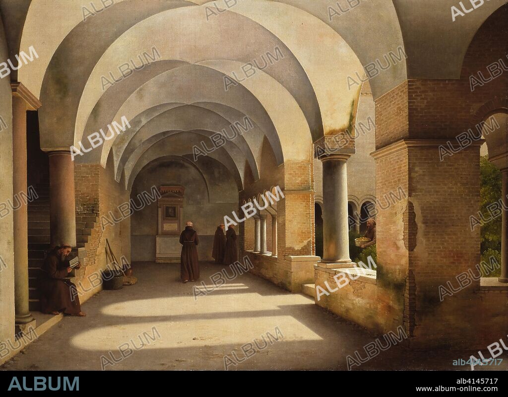 The Cloisters, San Lorenzo fuori le mura. Christoffer Wilhelm Eckersberg; Danish, 1783-1853. Date: 1824. Dimensions: 22 5/8 × 31 in. (57.7 × 78.8 cm). Oil on canvas. Origin: Denmark.