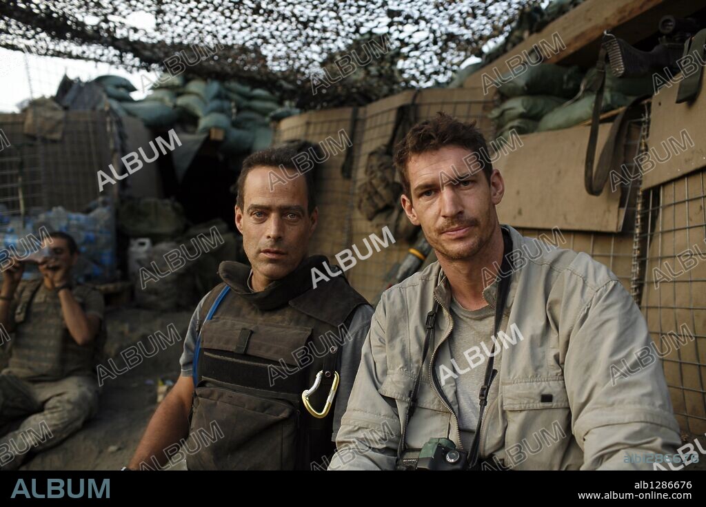SEBASTIAN JUNGER y TIM HETHERINGTON en RESTREPO, 2010, dirigida por SEBASTIAN JUNGER y TIM HETHERINGTON. Copyright OUTPOST FILMS/PASSION PICTURES.