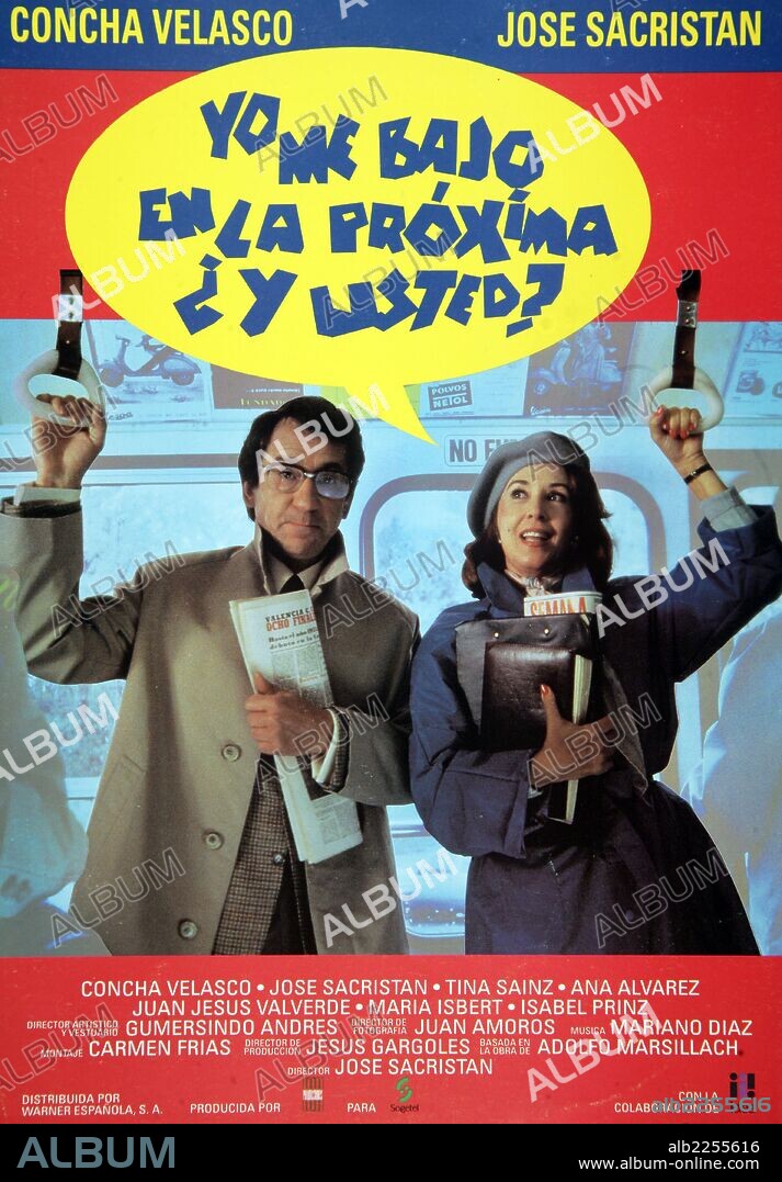 PELICULA : YO ME BAJO EN LA PROXIMA Y USTED , 1992. BASADA EN LA OBRA HOMONIMA DE ADOLFO MARSILLACH. DIRECTOR : JOSE SACRISTAN. ACTORES : JOSE SACRISTAN , CONCHA VELASCO.
