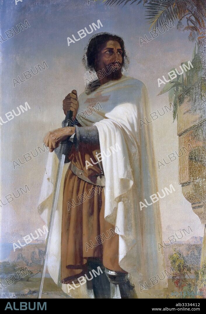 HENRI LEHMANN. Hugues de Payens, Grand Master of the Knights Templar.