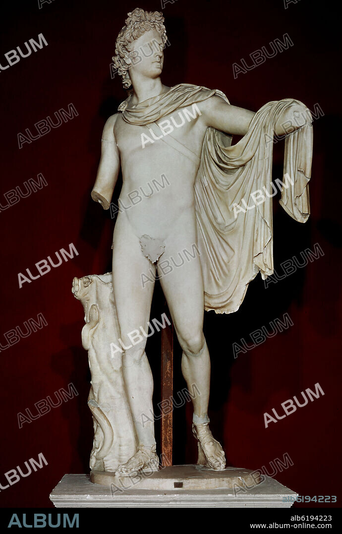 ANDREA BELVEDERE. APOLO DE BELVEDERE, COPIA ROMANA DE ORIGINAL GRIEGO DE LEOCARES S IV ACV AC).