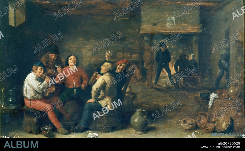 ADRIAEN BROUWER (1608-1640). FUMADORES Y BEBEDORES - SIGLO XVII - BARROCO FLAMENCO.