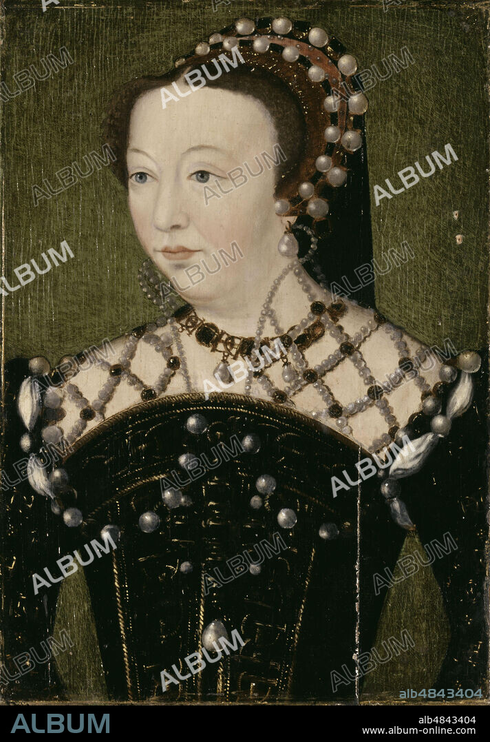 FRANÇOIS CLOUET. Portrait of Catherine de' Medici (1519-1589).