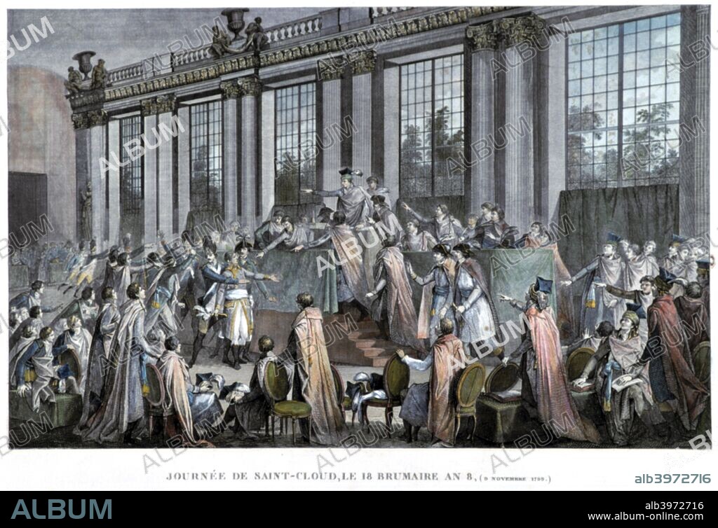 'The coup d'état of the 18th Brumaire (9th November), 1799', 19th century.