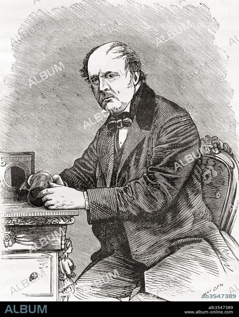 William Henry Fox Talbot, 1800 – 1877. British inventor and photography pioneer who invented the calotype process. From Les Merveilles de la Science, published c.1870.