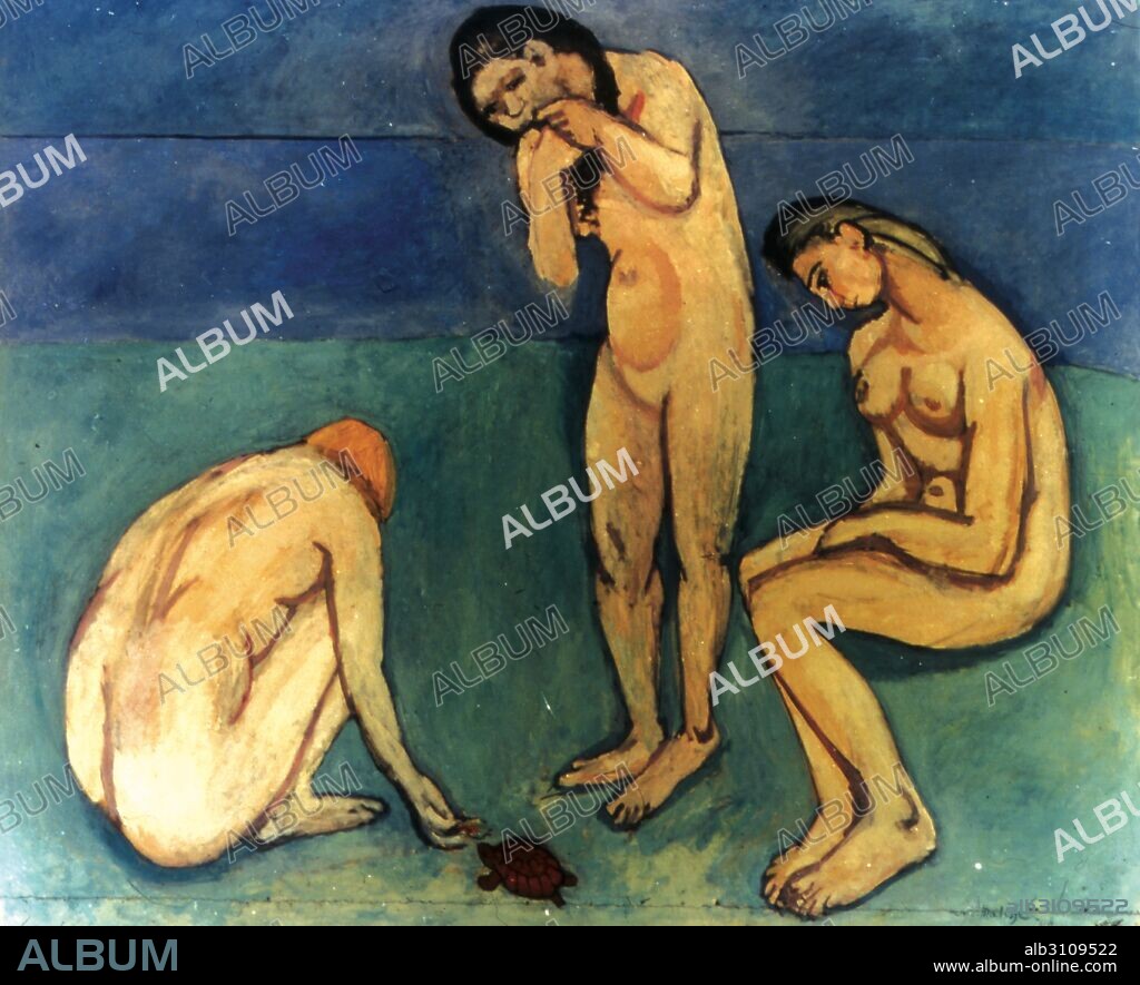 HENRI MATISSE. Bañistas con tortugas (Tres mujeres al borde del mar)/1908.