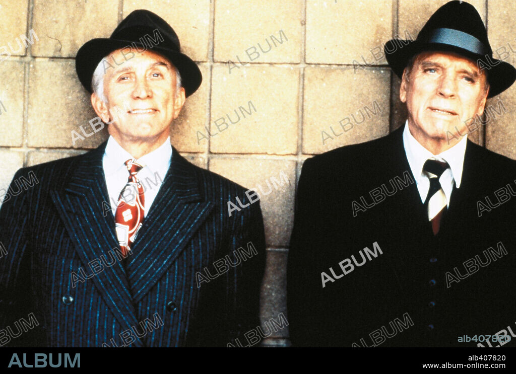 BURT LANCASTER and KIRK DOUGLAS in TOUGH GUYS, 1986, directed by JEFF KANEW. Copyright TOUCHSTONE PICTURES.