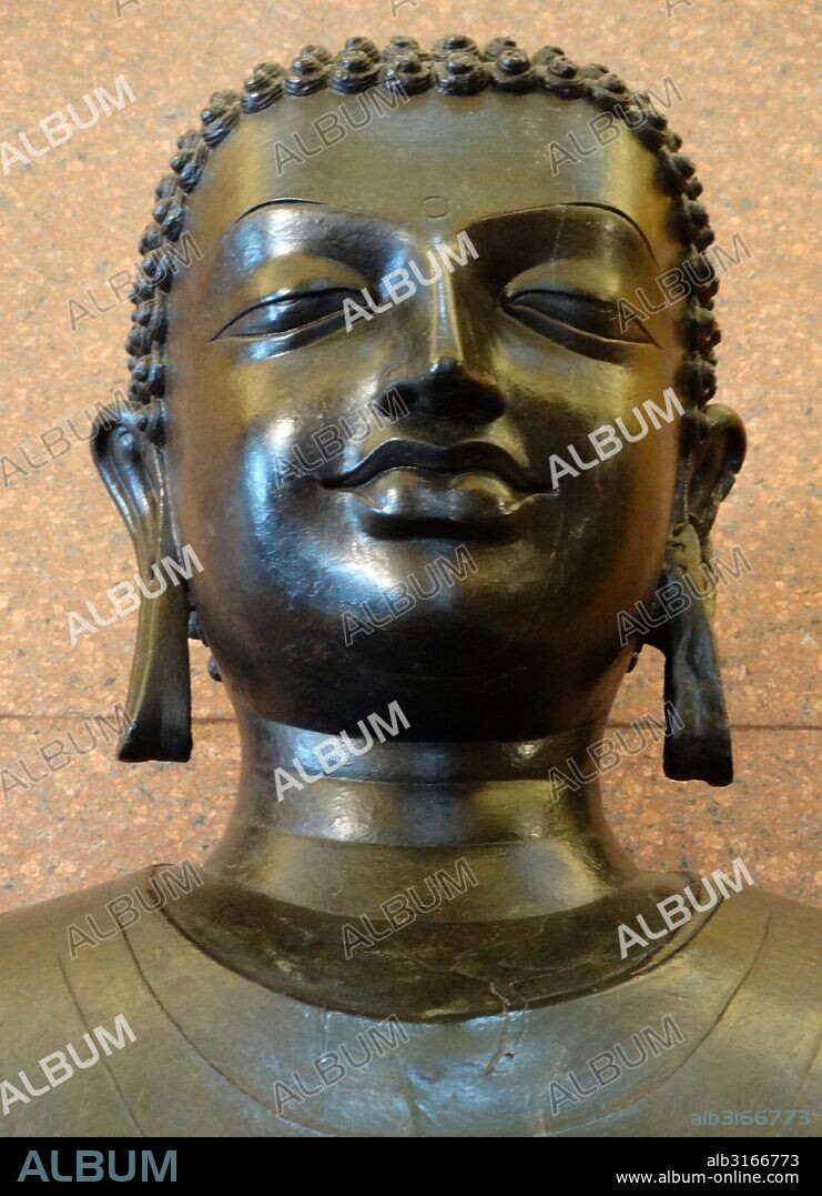 Copper statue of The Sultanganj Buddha from the Gupta Period. From Bihar, north India. Dated 650 AD.