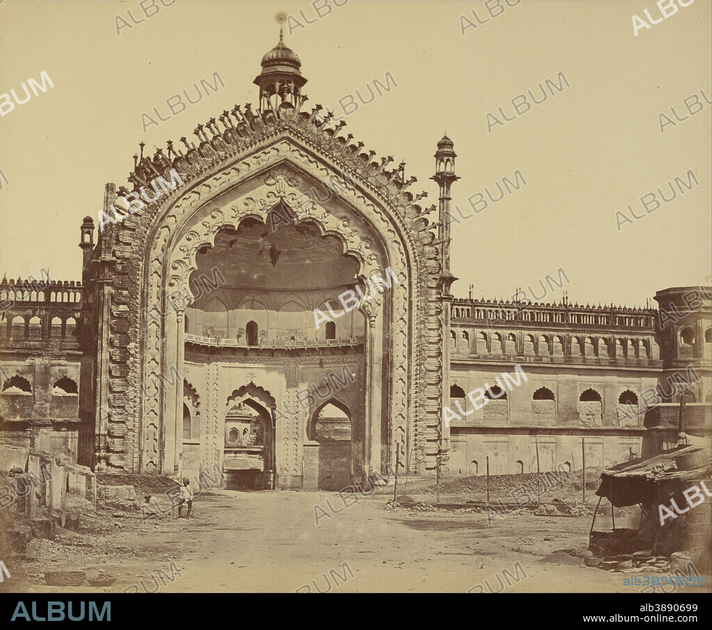 FELICE BEATO. [The Rumi Durwaza, or Constantinople Gate]. Date/Period: April 1858. Print. Albumen silver. Height: 252 mm (9.92 in); Width: 302 mm (11.88 in).