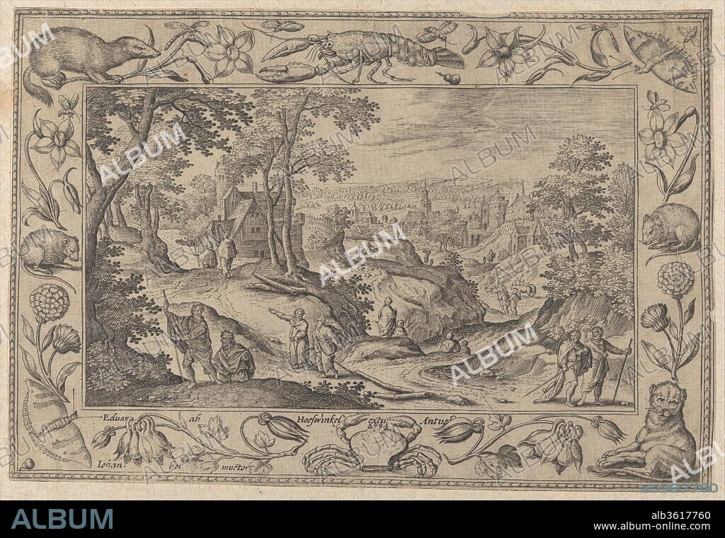 The Sending Out of the Apostles. Artist: Adriaen Collaert (Netherlandish, Antwerp ca. 1560-1618 Antwerp); After Hans Bol (Netherlandish, Mechelen 1534-1593 Amsterdam). Dimensions: sheet: 5 9/16 x 8 3/16 in. (14.2 x 20.8 cm). Date: ca. 1584.