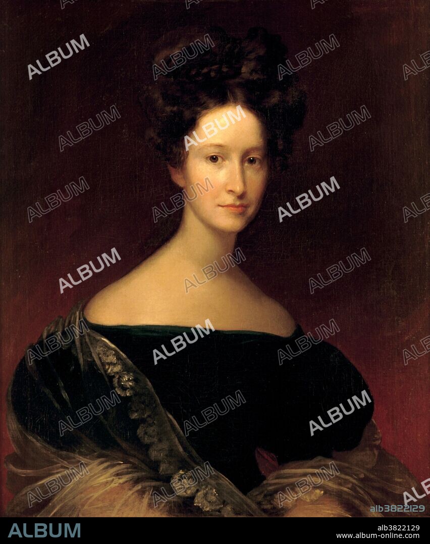 Emily Donelson (June 1, 1807 - December 19, 1836) was the niece of U.S. President Andrew Jackson. She served as White House hostess and First Lady of the United States. Unlike many girls of her day, she was afforded a formal education. She studied at Nashville Female Academy in Nashville and was considered an accomplished student. It has been speculated that even before Rachel Donelson Jackson's death in 1828, Jackson had planned for Emily to accompany them to Washington to assist Rachel in the duties of White House hostess. The death of his wife caused these plans to be abandoned and Jackson asked Emily to take over all the responsibilities of the White House hostess. She arrived in Washington at the age of 21. Her husband, A. J. Donelson, served as President Jackson's private secretary. Her health began to deteriorate in 1836. She went to recuperate on her plantation, but died that December at the age of 29, possibly of her tuberculosis, making her the shortest-lived First Lady in American history. Painting attributed to Ralph Earl.