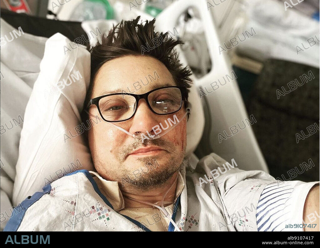 January 3, 2023, Reno, Nevada, USA: JEREMY RENNER shared a photo of himself on his Instagram account in the hospital since a snow plowing accident near Reno. Renner, remains in a critical condition and in intensive care, but shared a photo on Instagram and said: Thank you all for your kind words, the caption read. Im too messed up now to type. But I send love to you all. (Credit Image: © Jeremy Renner/Instagram/ZUMA Press Wire).