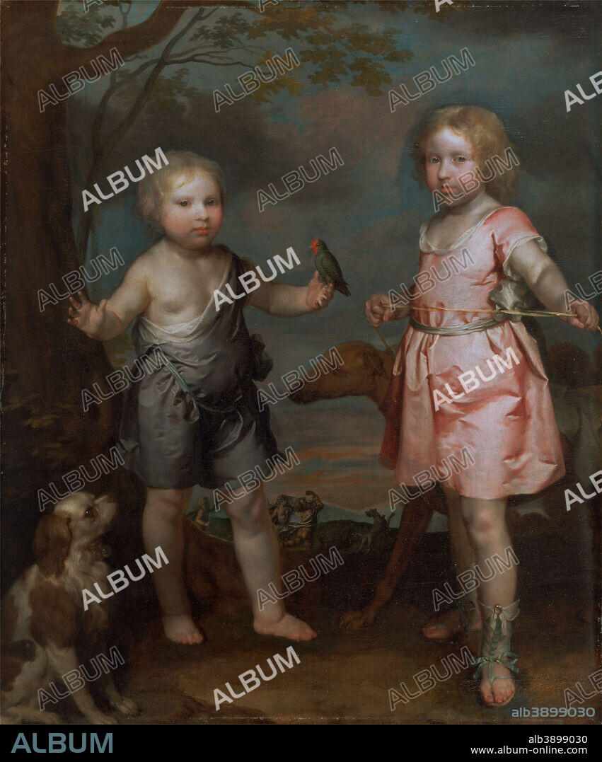 GILBERT SOEST. Lord John Hay and Charles, Master of Yester (later 3rd Marquis of Tweeddale). Date/Period: Ca. 1670. Painting. Oil on canvas. Height: 1,264 mm (49.76 in); Width: 1,067 mm (42 in).
