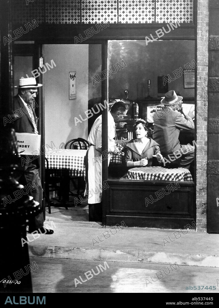 RAYMOND BURR in REAR WINDOW, 1954, directed by ALFRED HITCHCOCK. Copyright PARAMOUNT PICTURES.
