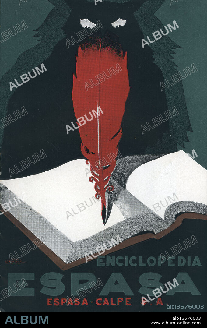 España. Publicidad de la Enciclopedia Espasa Calpe de los años 1930.