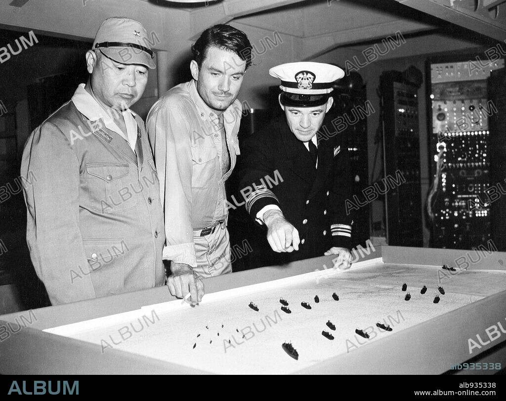 CLIFF ROBERTSON en LA BATALLA DEL MAR DE CORAL, 1959 (BATTLE OF THE CORAL SEA), dirigida por PAUL WENDKOS. Copyright COLUMBIA PICTURES.