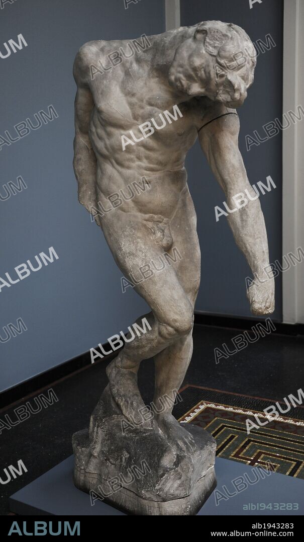 ARTE S. XIX. FRANCIA. François-Auguste-René Rodin (París, 12 de noviembre de 1840-Meudon, 17 de noviembre de 1917). Escultor francés contemporáneo de la corriente impresionista. "LA SOMBRA". Yeso (1903-04) (1880). Museo Carlsberg Glyptotek. Copenhague. Dinamarca. Norte Europa.