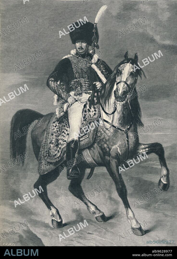 'Eugène De Beauharnais (Prince Eugène), Duke of Leuchtenberg, Prince of Eichstädt', c1810, (1896). Eugène Rose de Beauharnais, Duke of Leuchtenberg (1781-1824) was the son of Alexandre de Beauharnais and Joséphine Tascher de la Pagerie, first wife of Napoleon Bonaparte. He commanded the Army of Italy and served from 1805 as viceroy of the new Kingdom of Italy under his stepfather Napoleon. Engraving after the painting by Henri Scheffer. From Life of Napoleon Bonaparte, Volume IV, by William Milligan Sloane. [The Century Co., New York, 1896].