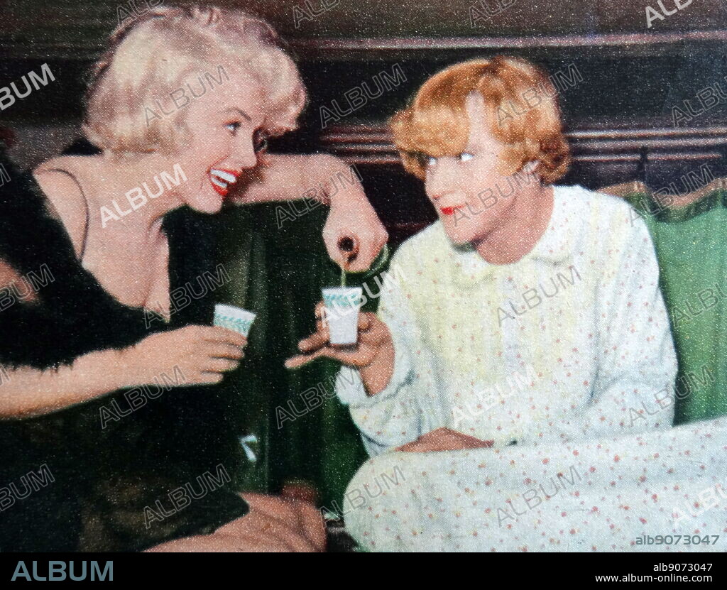 Jack Lemmon, Tony Curtis and Marilyn Monroe in Some Like It Hot, a 1959 American romantic comedy film. John Uhler Lemmon III (February 8, 1925 - June 27, 2001) was an American actor. Marilyn Monroe (Norma Jeane Mortenson; June 1, 1926 - August 4, 1962) was an American actress, model and singer. Famous for playing comedic "blonde bombshell" characters, she became one of the most popular sex symbols of the 1950s and early 1960s and was emblematic of the era's sexual revolution.