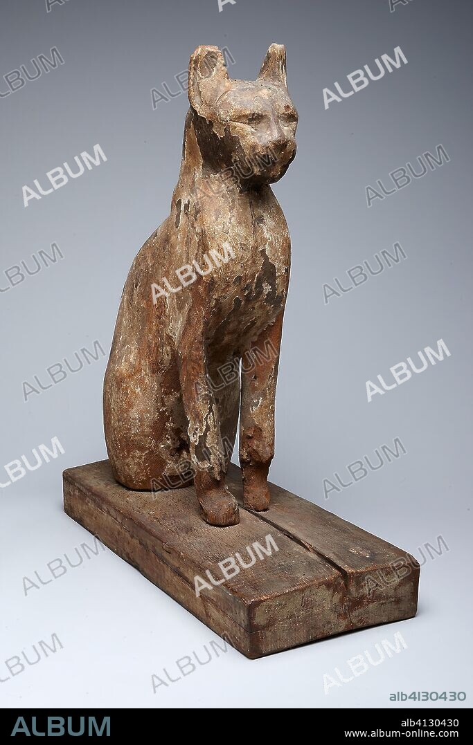 ANCIENT EGYPTIAN. Sarcophagus (?) of a Cat. Egyptian. Date: 664 BC-32 BC. Dimensions: 64.75 × 23 × 52 cm (25 1/2 × 9 × 20 1/2 in.). Wood. Origin: Egypt.