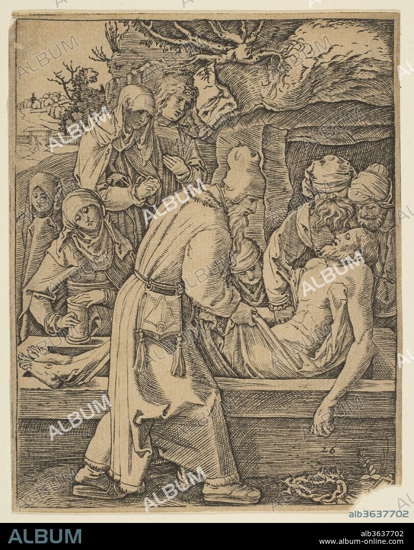 The Deposition, from The Small Passion (copy). Artist: After Albrecht Dürer (German, Nuremberg 1471-1528 Nuremberg); Possibly Marcantonio Raimondi (Italian, Argini (?) ca. 1480-before 1534 Bologna (?)). Dimensions: plate: 1 15/16 x 1 9/16 in. (5 x 4 cm). Date: n.d..