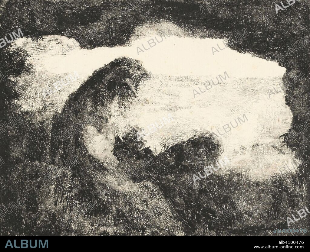 KER-XAVIER ROUSSEL. The Monster in the Cave (Le monstre dans la caverne). Dimensions: 44.5 cm x 56.8 cm, 19.8 cm x 26 cm.