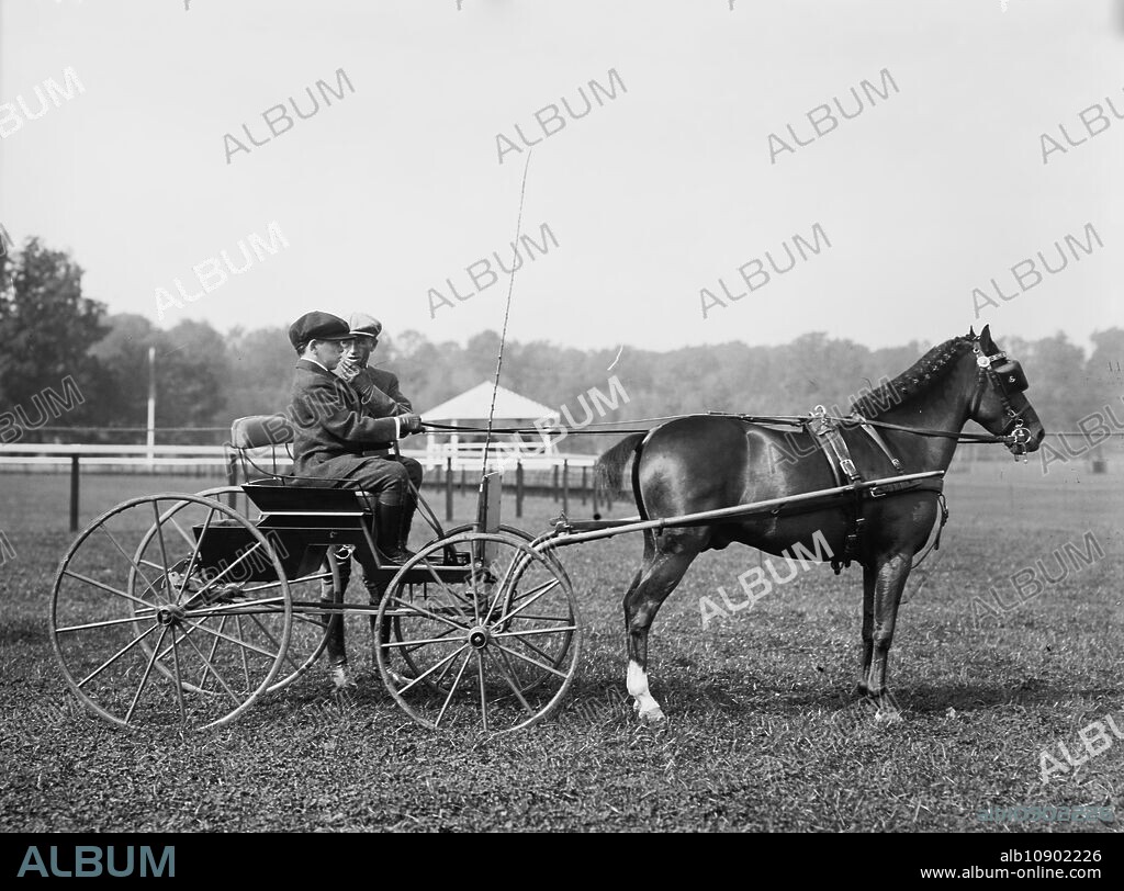 BAIN NEWS SERVICE. John Schiff & Mrs. Phipps' "Mighty Adam", 1913. Shows John Mortimer Schiff (1904-1987), son of Mortimer Leo Schiff (1877-1931) at an amateur horse exhibition at Piping Rock Club, Locust Valley, Long Island, Oct. 1913.