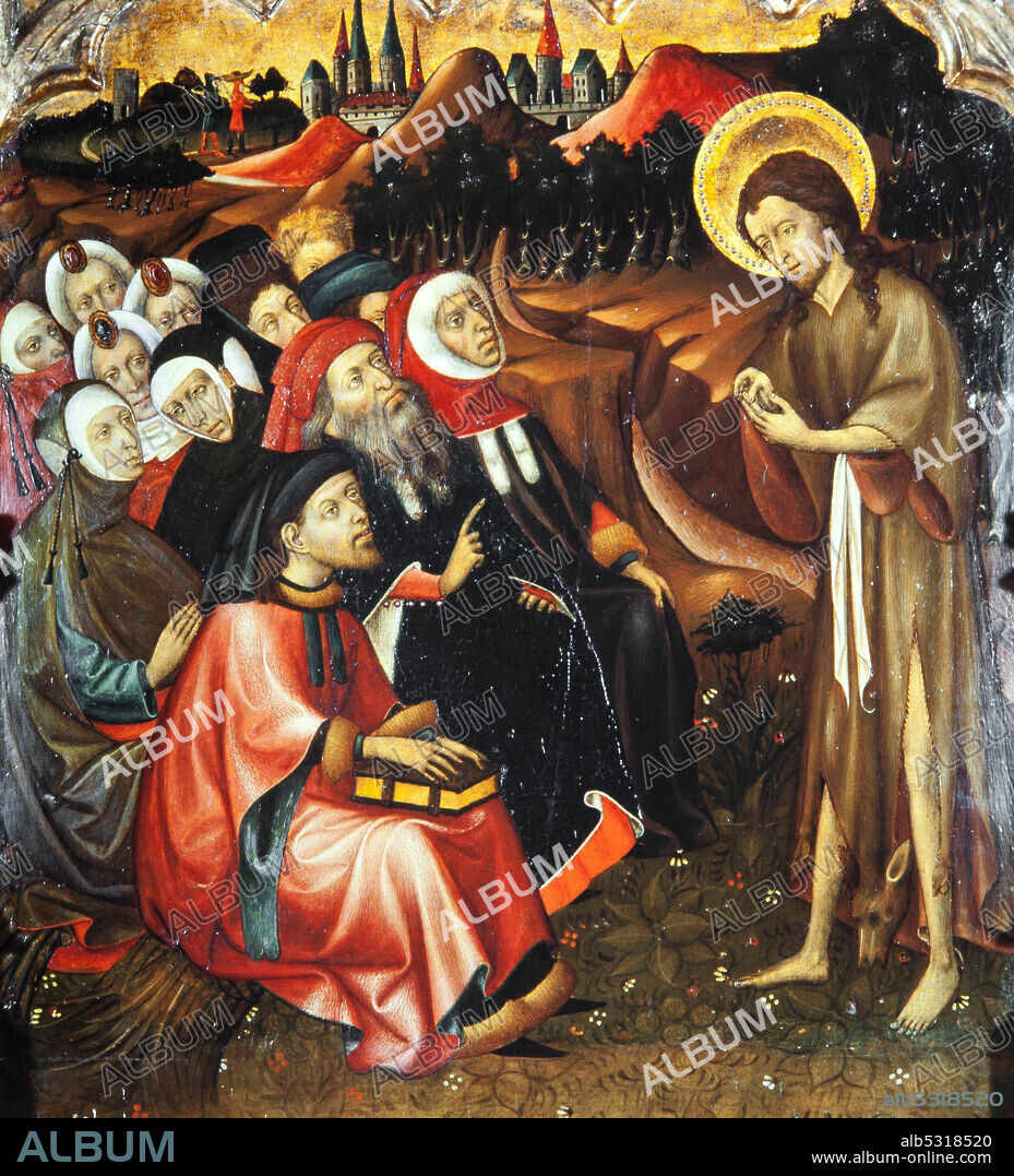 BERNARDO MARTORELL. Bernat Martorell / 'Retablo de los santos Juanes' (detalle), 1435-1445, Temple sobre tabla, 344 x 261,5 x 10,5 cm.