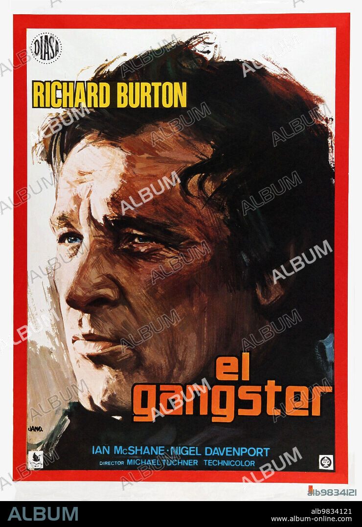 RICHARD BURTON en EL GANGSTER, 1971 (VILLAIN), dirigida por MICHAEL TUCKER. Copyright ANGLO-EMI.