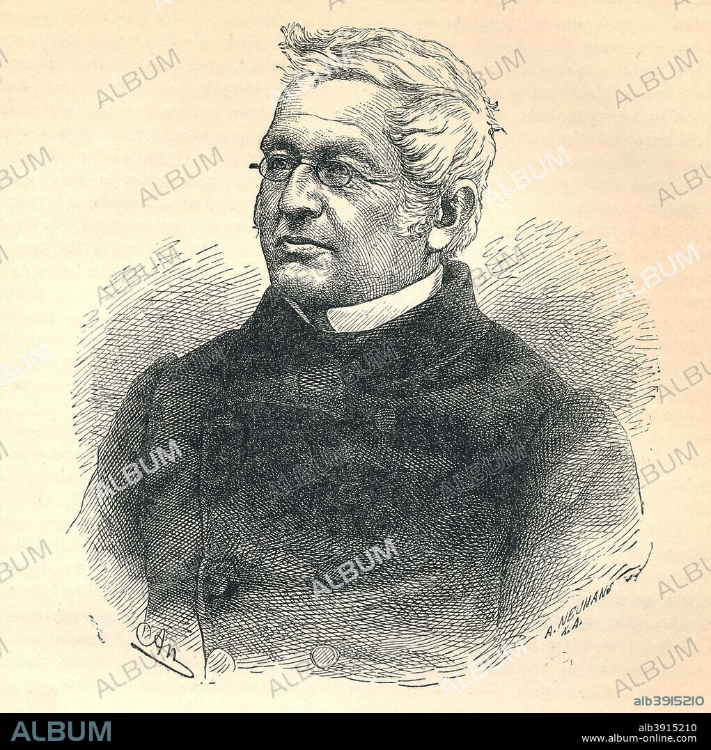 Adolphe Thiers (1797-1877), French politician and historian, 1893. Thiers was a leading historian of the French Revolution. He was Prime Minister in 1836, 1840 and 1848 and vocal opponent of Emperor Napoleon III, who reigned 1848-71. His suppression of the revolutionary Paris Commune of 1871 killed thousands of Parisians. From The Pictorial Treasury of Famous Men and Famous Deeds published by Frederick Warne and Co. [London and New York, 1893].