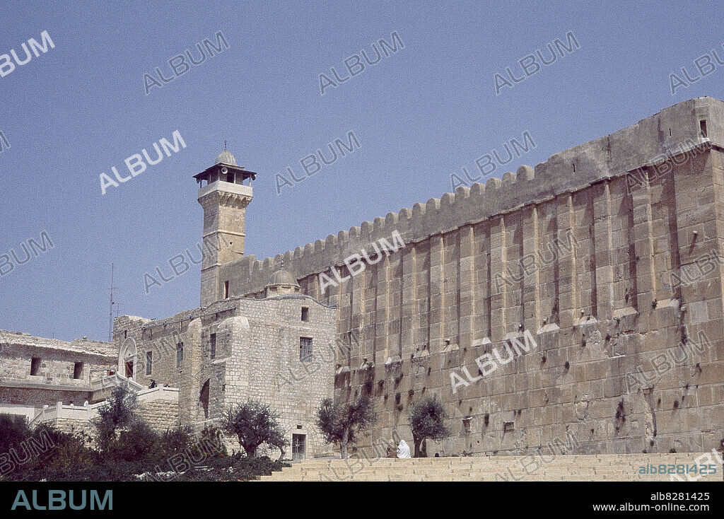 MEZQUITA DE HEBRON DONDE SE ENCUENTRA LA TUMBA DE ABRAHAM - FOTO AÑOS 60.
