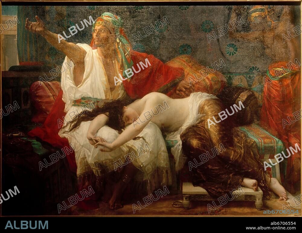 ALEXANDRE CABANEL. Cabanel, Alexandre. 1823-1889. "Thamar" (Thamar und Absalom), 1875. Öl auf Leinwand, 180 × 248 cm. Leihgabe Musée d'Orsay, Paris. Inv. Nr. RF 143. Nizza, Musée des Beaux-Arts.