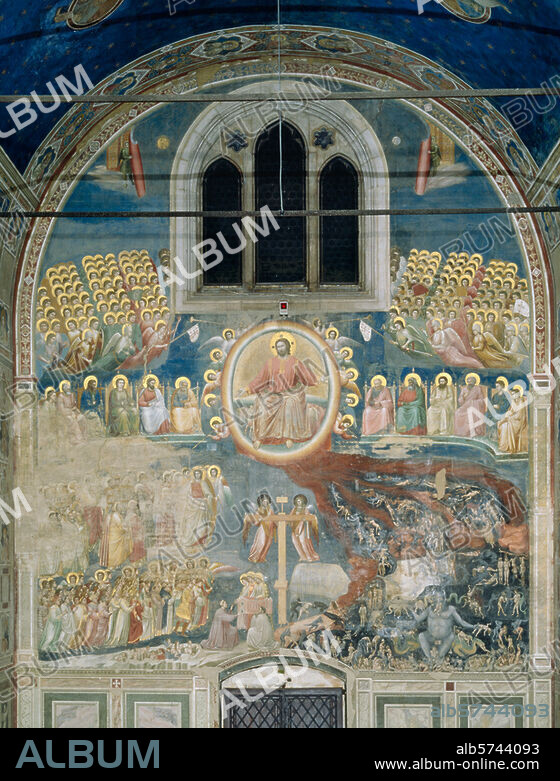 Giotto di Bondone c. 1266-1337, (and studio). "The Last Judgement", c. 1303/06. Fresco, approx. 10 × 8.4m. Padua, Cappella degli Scrovegni, west wall.