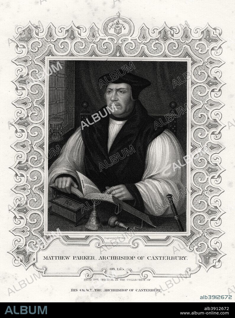 'Matthew Parker, Archbishop of Canterbury', 19th century. Matthew Parker (1504-1575) was Archbishop of Canterbury from 1559.