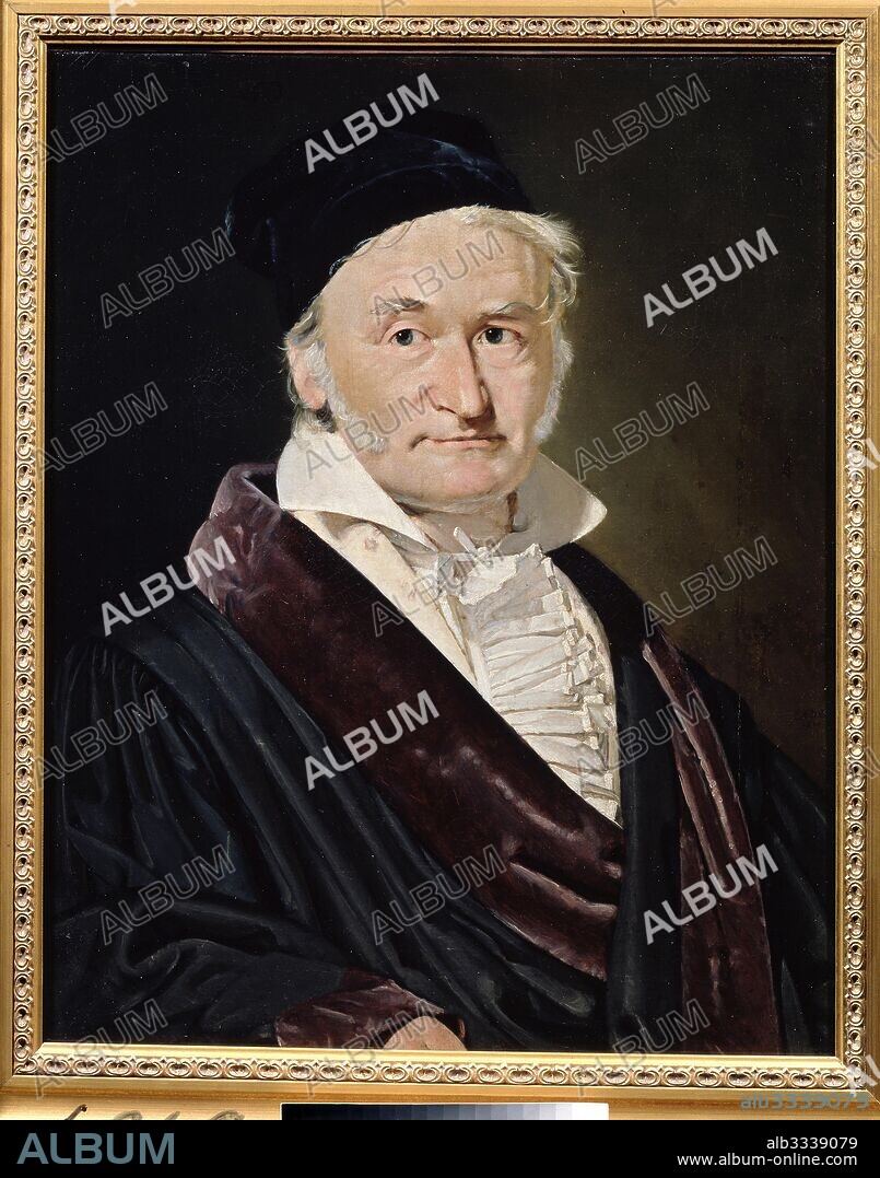 CHRISTIAN ALBRECHT JENSEN. Portrait of the Mathematician, Astronomer and Physicist Carl Friedrich Gauss (1777-1855).