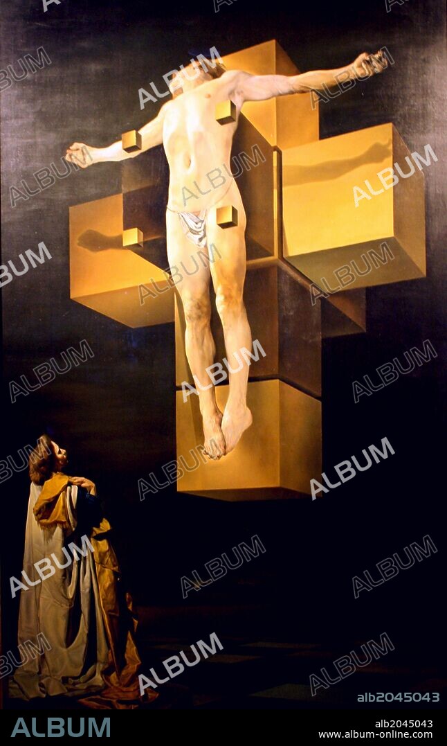 SALVADOR DALÍ. Salvador Dali. Spanish, 1904-1989. Crucifixion (Corpus Hypercubus), 1954. Oil on canvas. Dali fused his interests in Catholicism, mathematics and science to create this new interpretation of an oft-depicted subject. .