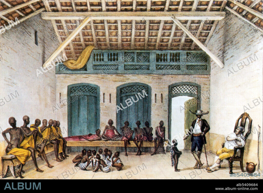 From the colonial period until the first independent decades, Rio de Janeiro was a city of slaves. The Port of Rio de Janeiro was the largest port of slaves in the Americas. The importation of African slaves to Brazil began midway through the 16th century, but the enslavement of indigenous peoples continued well into the 17th and 18th centuries. During the Atlantic slave trade era, Brazil imported more African slaves than any other country. An estimated 4.9 million slaves from Africa were brought to Brazil during the period from 1501 to 1866. Jean-Baptiste Debret (April 18, 1768 - June 28, 1848) was a French painter. He sketched street scenes, local costumes and relations of the Brazilians in the period between 1816 and 1831. He took a particular interest in slavery of blacks and in the indigenous peoples in Brazil.