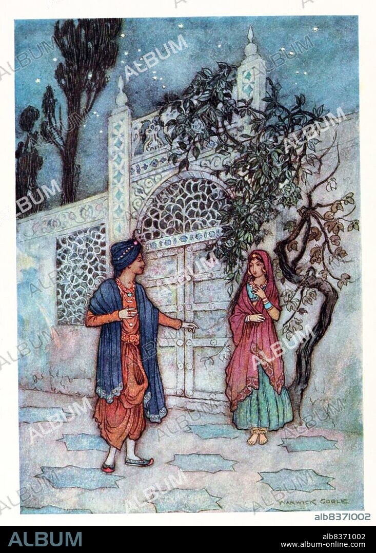 Warwick Goble (22 November 1862 22 January 1943) was an illustrator of children's books. He specialized in Orientalist and Indian themes.<br/><br/>. Goble was born in Dalston, north London, the son of a commercial traveller, and educated and trained at the City of London School and the Westminster School of Art. He worked for a printer specializing in chromolithography and contributed to the Pall Mall Gazette and the Westminster Gazette.<br/><br/>. In 1909, he became resident gift book illustrator for MacMillan and produced illustrations for <i>The Water Babies</i>, <i>Green Willow, and Other Japanese Fairy Tales</i>, <i>The Complete Poetical Works of Geoffrey Chaucer</i>, <i>Stories from the Pentamerone</i>, <i>Folk Tales of Bengal</i>, <i>The Fairy Book</i>, and <i>The Book of Fairy Poetry</i>.