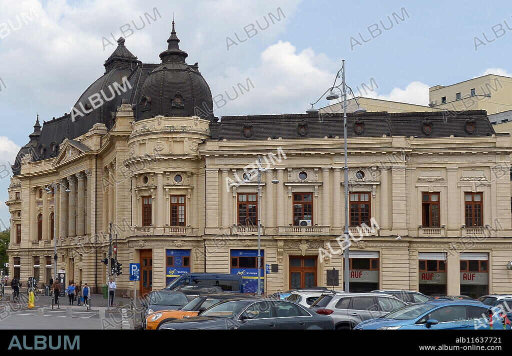 The Central University Library of Bucharest (Biblioteca Centrala Universitara, in central Bucharest, located across the street from the National Museum of Art of Romania. The present Central University Library was founded in 1895 as the Carol I Library of the University Foundation. It was built on land bought by King Carol I of Romania for the Carol I University Foundation and designed by French architect Paul Gottereau. The building was completed in 1893 and opened on 14 March 1895.
