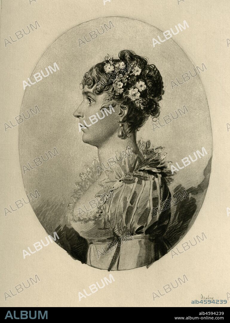 The Empress Joséphine, c1804, (1903). 'L'Impératrice Joséphine'. Portrait of Joséphine de Beauharnais (1763-1814), the first wife of Napoleon I, and first Empress of the French. Photogravure by Georges Petit after a watercolour by Jean-Baptiste Isabey, in the collection of the Musées d'Angers, Angers, France. From "La Revue De L'Art Ancien et Moderne" - Volume XIV, July-December 1903, [Paris, 1903].