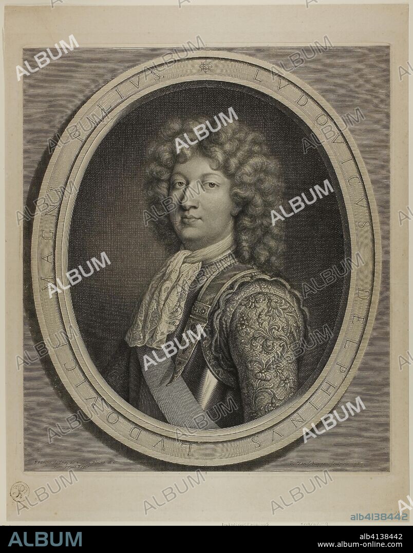 Ludovicus Delphinus. Pierre Louis van Schuppen (Flemish, 1627-1702); after François de Troy (French, 1645-1730). Date: 1684. Dimensions: 441 × 379 mm (plate); 525 × 412 mm (sheet). Engraving on paper. Origin: Flanders.
