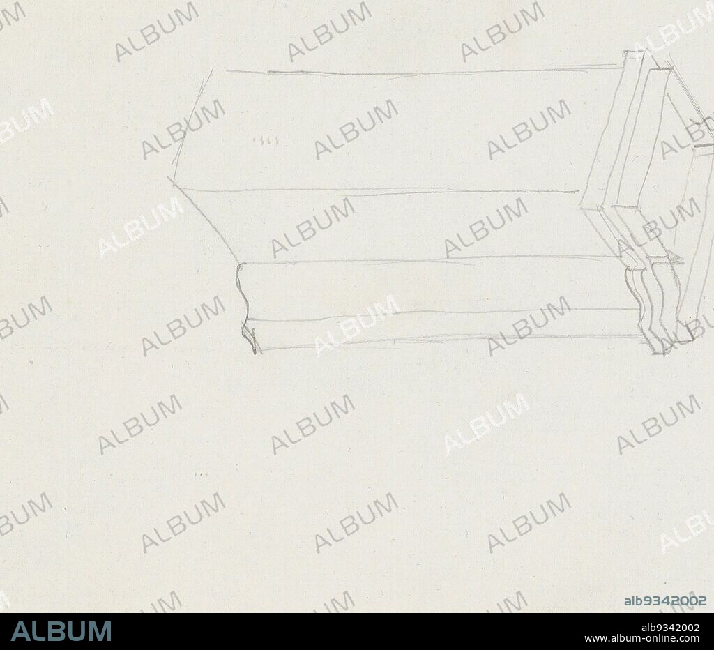 Design for the reformed church in Vreeland. Sheet 11 recto from a sketchbook with 27 pages, Design for a pulpit., Carel Adolph Lion Cachet, c. 1905 - c. 1906.