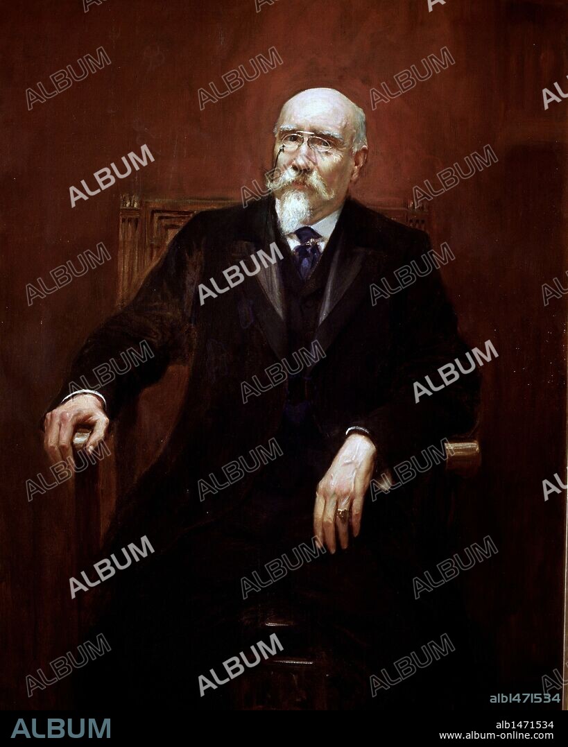 MARCELIANO SANTA MARÍA (1866-1952). ECHEGARAY, JOSE ESCRITOR Y POLITICO ESPAÑOL. MADRID 1832-1916. OLEO DE MARCELIANO SANTAMARIA. COLECCION BANCO DE ESPAÑA. MADRID  ATENCION: AUTOR CONTEMPORANEO SUJETO A COPYRIGHT ©. EL CLIENTE FINAL ES RESPONSABLE DE LA GESTION DE LOS DERECHOS DE AUTOR CON LAS SOCIEDADES EXISTENTES DE GESTION DE DERECHOS O DIRECTAMENTE CON LOS ORGANISMOS TITULARES DE LOS MISMOS.