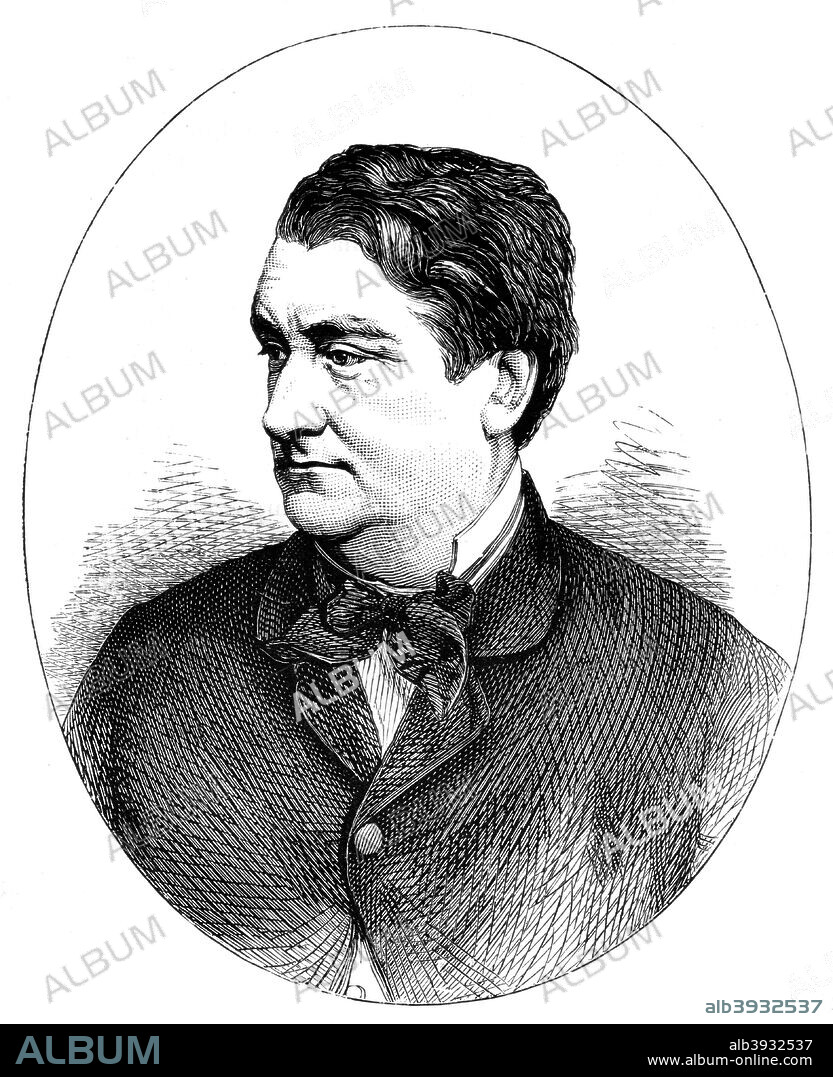 Richard Southwell Bourke, 6th Earl of Mayo (1822-1872), Irish statesman. Bourke, known as Lord Naas between 1842 and 1867, was a prominent member of the British Conservative Party. llustration from The Life & Times of Queen Victoria, by Robert Wilson, Vol III.