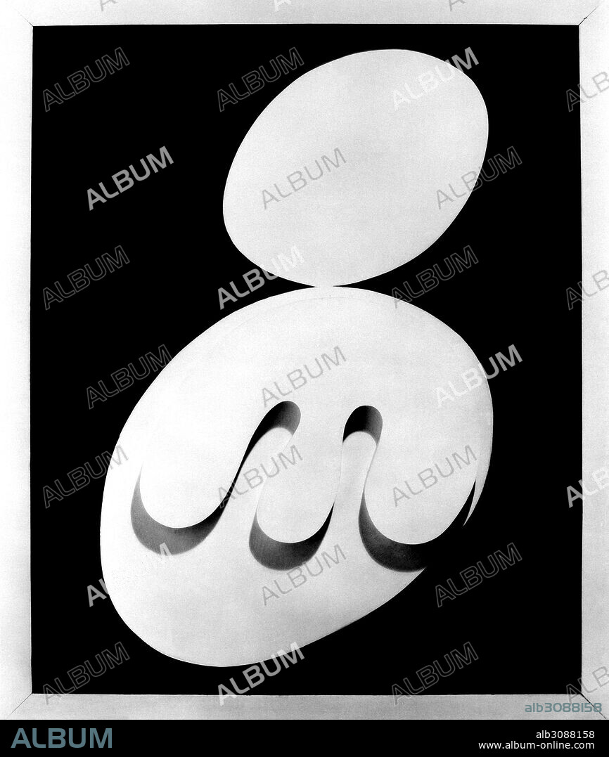 JEAN ARP. ARP: TWO HEADS, 1929.'Two Heads.' Painted wood relief by Jean (Hans) Arp, 1929. EDITORIAL USE ONLY.