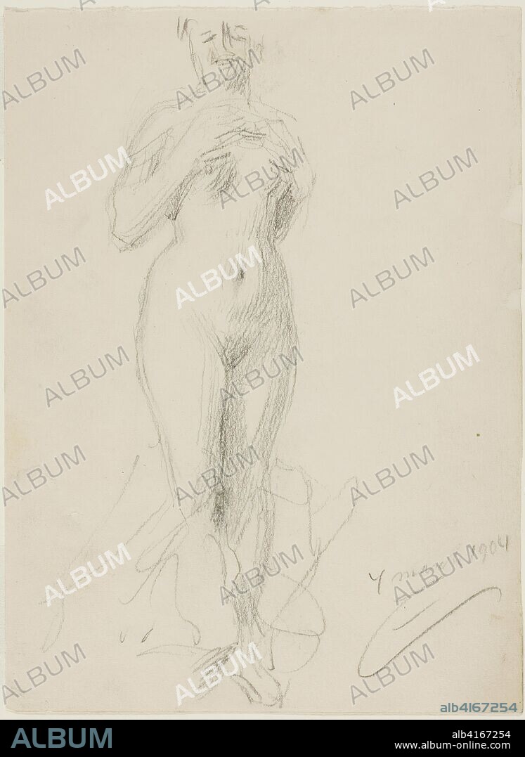 Standing Female Nude. Anders Zorn; Swedish, 1860-1920. Date: 1903-1904. Dimensions: 211 x 155 mm. Graphite on buff wove paper. Origin: Sweden.