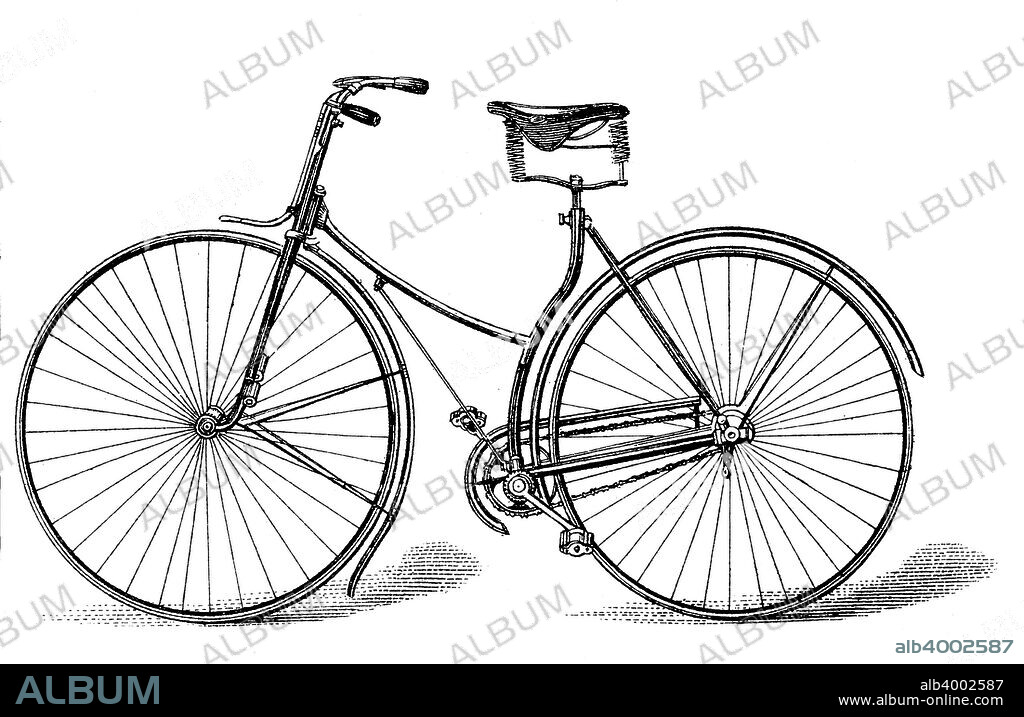 Rover Safety Bicycle, c1885. The design of the present-day bicycle has remained much the same as the Rover safety bicycle, the first embodiment of the modern vehicle, designed by John Kemp Starley. The Ordinary bicycle was popular from early the 1870s to late 1880s, but was unstable due to its large front wheel and small back wheel. With the availability of better materials and improved technology, a safer design of bicycle was produced, and because it was much lower and more stable than the Ordinary bicycle, it became known as the safety bicycle. This example was the first commercially successful chain-driven safety bicycle, introduced by Starley & Sutton of Coventry in 1885.