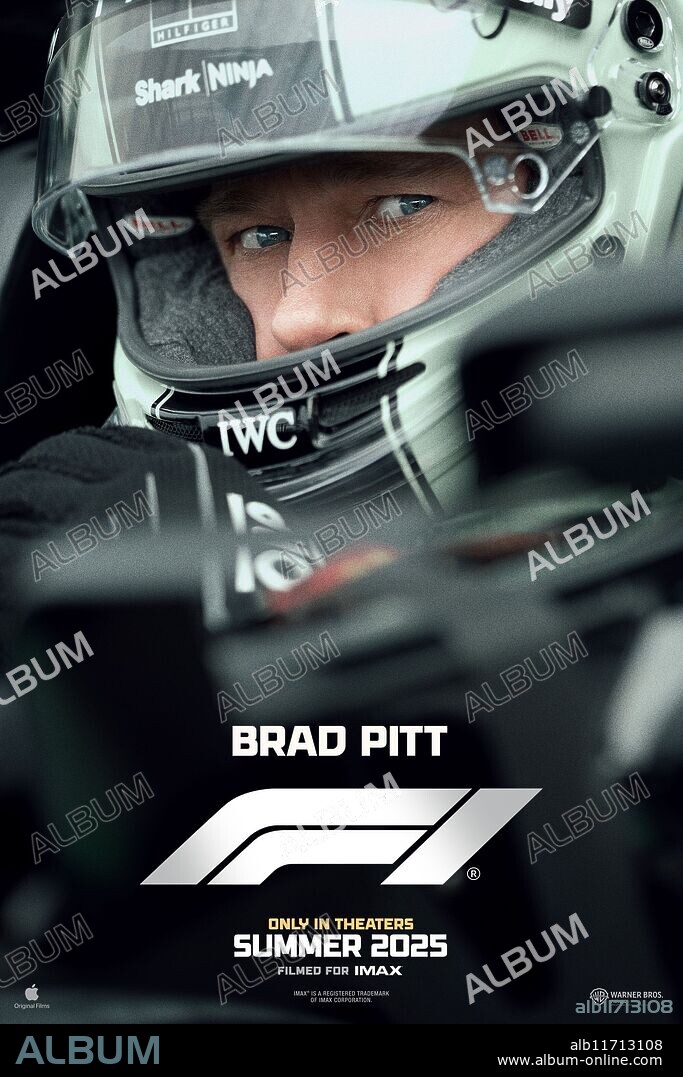 Poster de F1: LA PELÍCULA, 2025 (F1: THE MOVIE), dirigida por JOSEPH KOSINSKI. Copyright Apple Original Films / Plan B Entertainment.