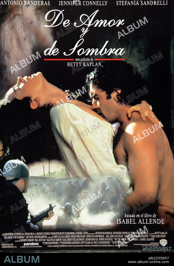PELICULA : DE AMOR Y DE SOMBRA , 1994. BASADA EN LA OBRA HOMONIMA DE ISABEL ALLENDE. DIRECTOR : BETTY KAPLAN. ACTORES : ANTONIO BANDERAS , STEFANIA SANDRELLI.
