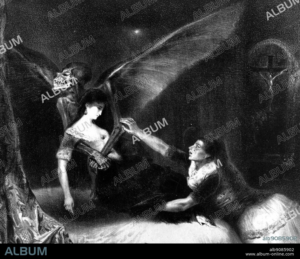 Les Fantômes. In Victor Hugo's poem, a girl dies after dancing all night in a ballroom.